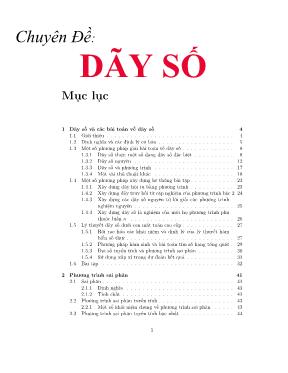 Chuyên đề Dãy số